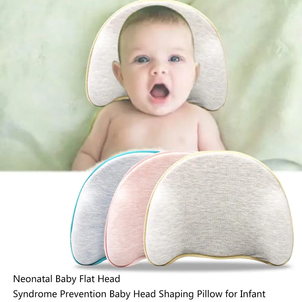 Подушка для новорожденных с защитой от смещения головы детская подушка