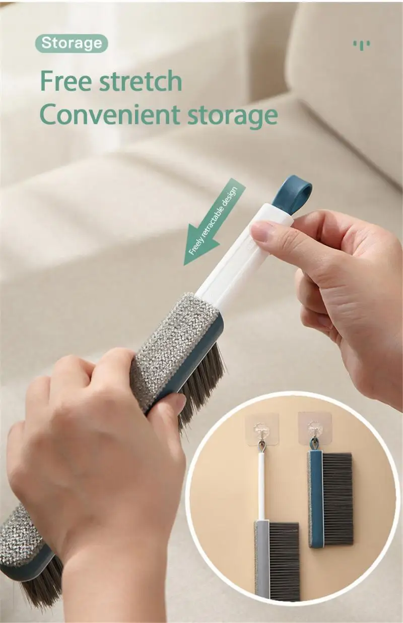

Retractable bed brush soft bristles sofa sweeping bed brush dust removal brush stick hair roller scraper household cleaning tool