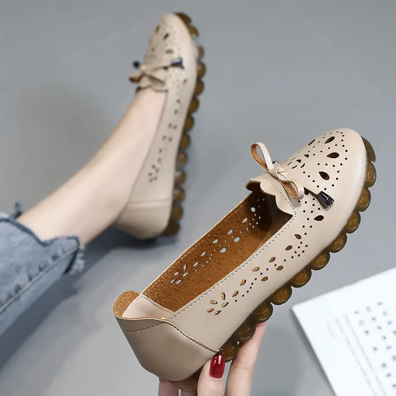 New 2021 Hot High Top Casual Shoes Women Cute Sweet Comfy Leather Loafers Autumn Flats Tenis Feminino Mother Walking Footwear