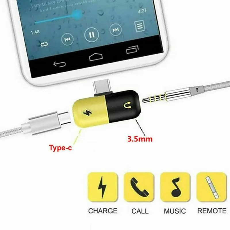 Мини капсулы таблетки Форма 2 в 1 Тип C до 3 5 мм AUX док-станция с USB двойной