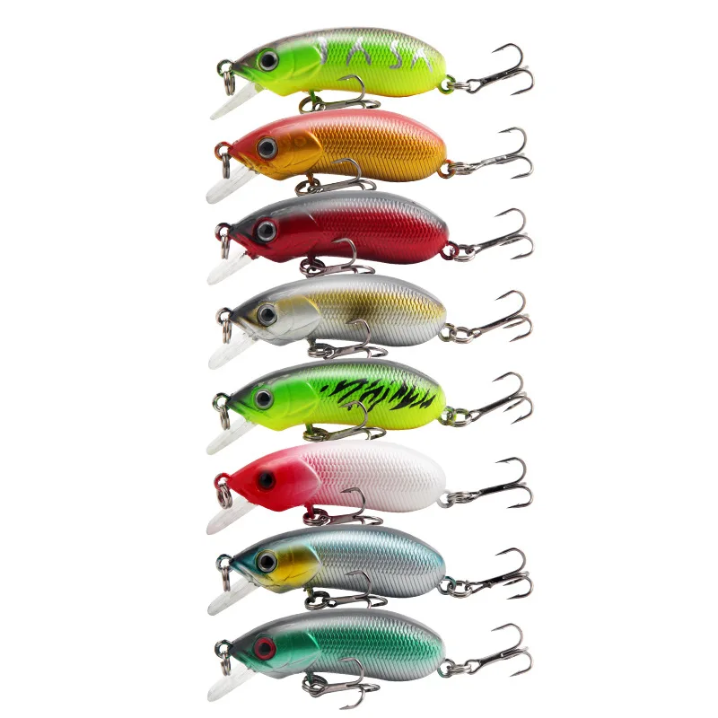 

1 pcs Sunken long ABS hard bait 5.3 CM7.8 G8 color /5 color box rock fat bionic bait