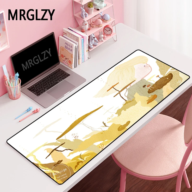 

MRGLZY Girly Multiple Sizes Large Gamer Mouse Pad Rug Carpet Laptop Gaming Accessories Genshin Impact MousePad Deskmat for Csgo