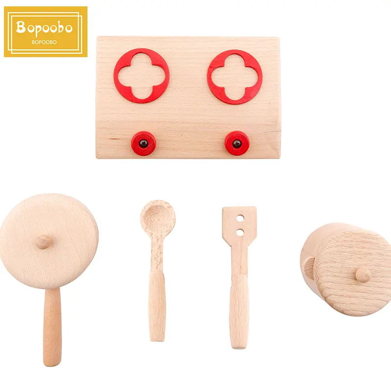 Baby Toy Cutting Fruit Vegetables Wooden Kitchen Toys Pretend Play Mini Solid Beech Tea Coffee Cup Set Early Education Food Toys