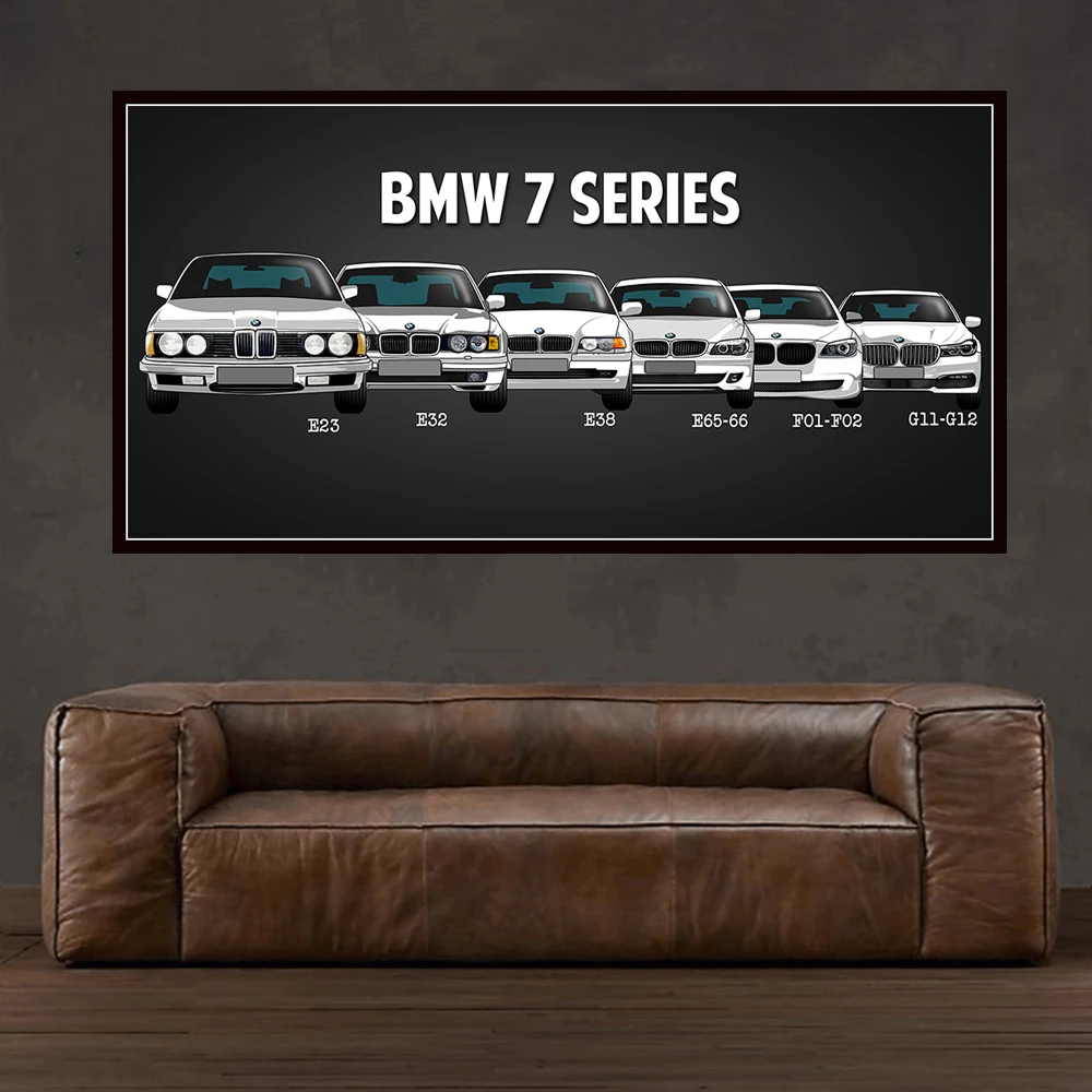 1 шт. HD белая спортивная Автомобильная живопись росписи картины на холсте печать