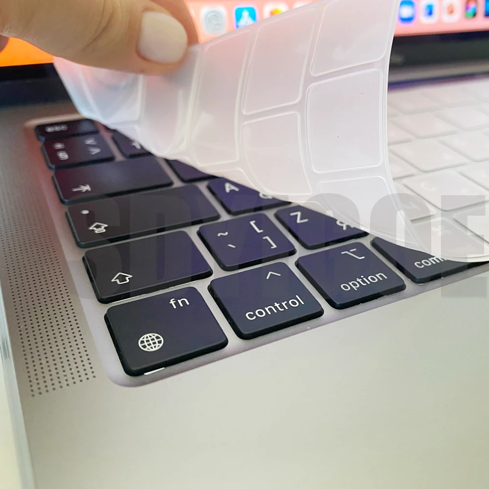 Чехол для клавиатуры Macbook Pro14 M1 16Pro 13Air 15 Touch Bar ID 17 12 Retina Силиконовая Защитная пленка
