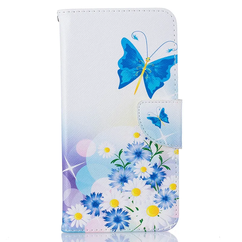 Чехол для iPhone 11 Pro Max Fundas с откидной крышкой из искусственной кожи, силиконовый чехол для iPhone XS X XR 8 7 Plus 6 6S 5 5S 6Plus 7 Plus, задняя крышка - Цвет: Butterfly Flower