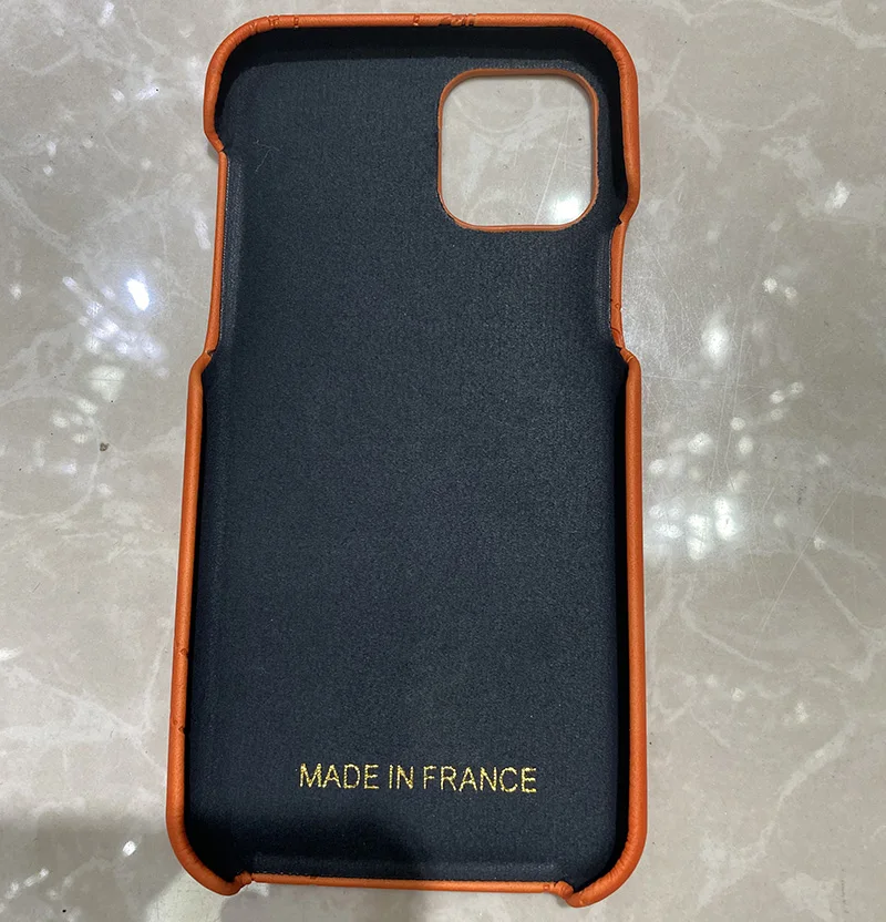 hemsem high quality pu leather case for iphone 13 12 11 pro x max 7 8 plus xr cover france famous brand designer phone accessory free global shipping