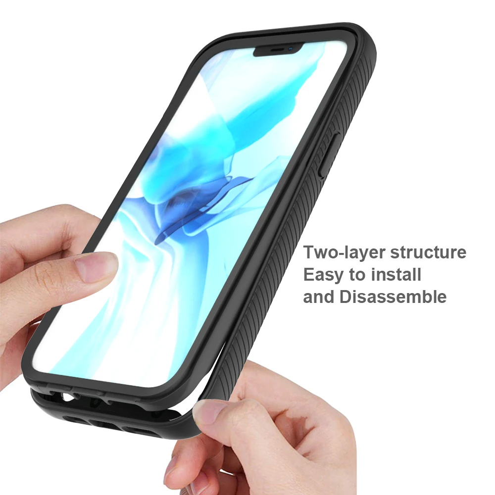 

Luxury Shockproof Clear Phone Case For iPhone 11 12 Mini Pro X XS XR Max 7 8 6 6S Plus SE 2020 Transparent Frame PC Back Cover