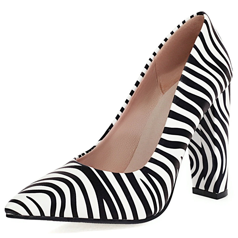

DoraTasia 2021 Brand New Ladies Spring Pumps Pointed Toe Thick High Heels Slip On Pumps Women Party Office Concise Shoes Woman