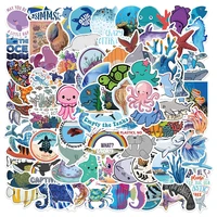 103050100pcs anime ocean animal cartoon stickers diy travel luggage guitar fridge laptop waterproof graffiti joke sticker toy