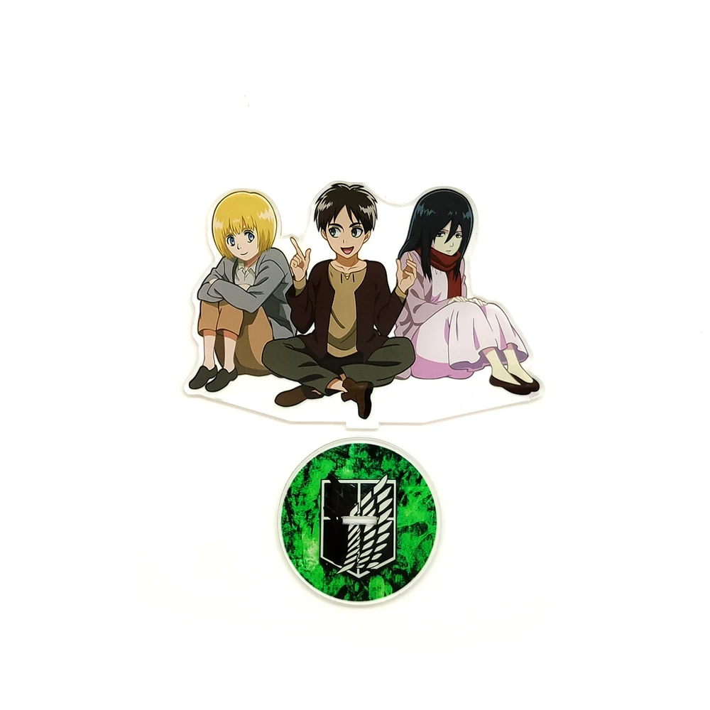 

Attack on Titan Eren Mikasa Armin childhood acrylic standee figurines desk decoration cake topper