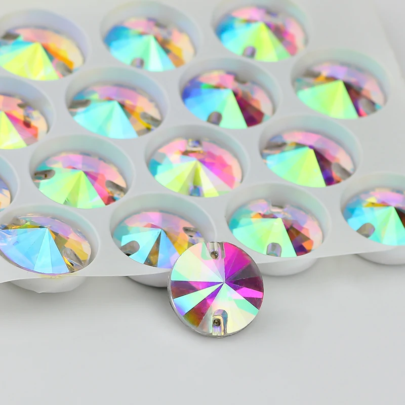 Стразы всех размеров 3200 с кристаллами AB круглые стразы плоским основанием стакан