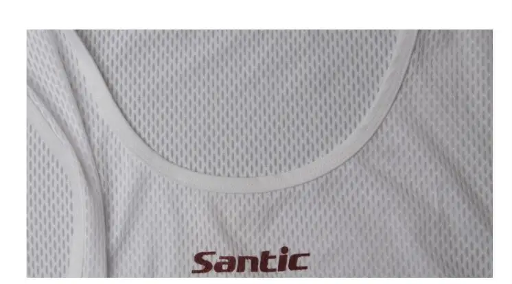 Santic Мужское нижнее белье для верховой езды Быстросохнущий дышащий велосипедный жилет с коротким рукавом для бега и фитнеса