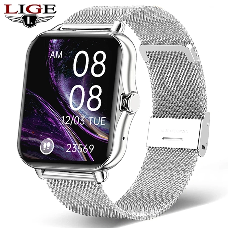 

LIGE New Smart Watch Men Heart Rate Monitoring Sports Bracelet Call Reminder Waterproof Women Fitness Smartwatch For Andriod IOS