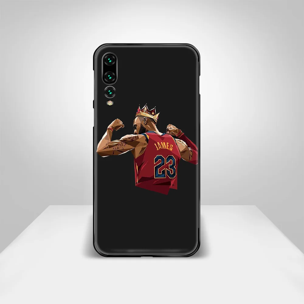 

LeBron James Basketball Star Phone Case Cover Hull For Huawei P8 P9 P10 P20 P30 P40 Lite Pro Plus smart Z 2019 black hoesjes