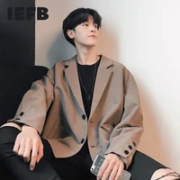 iefb mens wear tide koean casual suit coat for male 2021 autumn new loose simple long sleeve big size blazers for male 9y1851