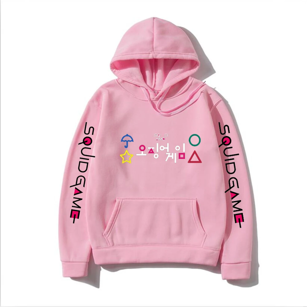

Squid Game Hoodies Fashion Korean Round Six boys Printed Streetwear Men Women Oversized Sweatshirts Hoodie kawaii Pullover