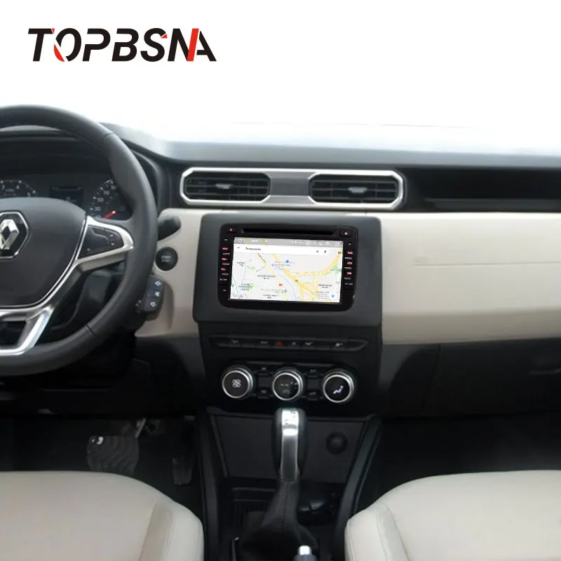 Автомагнитола TOPBSNA 1 Din Android 10 для Dacia/Sandero/Duster/Renault/Captur/Lada/Xray 2/Logan 2 GPS навигация
