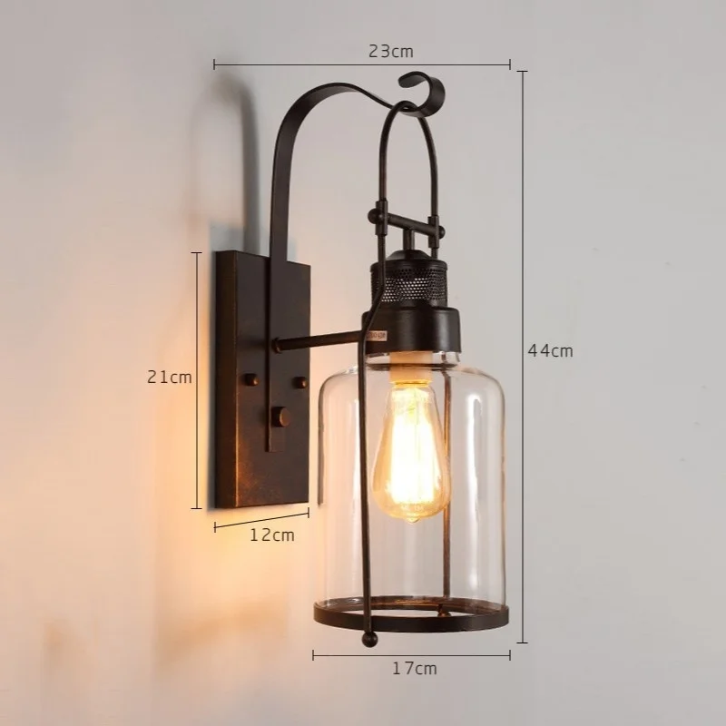 Промышленный настенный светильник в стиле ретро железный для гостиной ванной