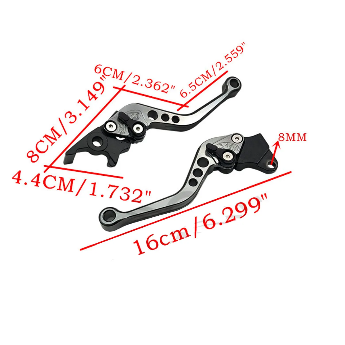 

2PCS Universal Motorcycle Parts Handle Brake Clutch Adjustable Lever Set Fits for Yamaha for Honda for Suzuki 7/8'' 22mm Handles