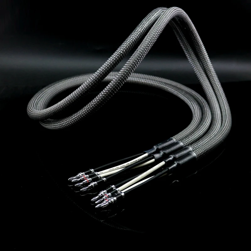 

hi-end 5N OCC copper audio hifi Speaker Cable ,loudspeaker wire with gold plated banana plug connector