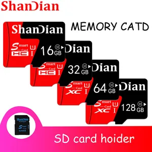 Автомобильный CD-плеер SHANDIAN Red TFMicro SD, объем памяти 8 ГБ, 16 ГБ, 32 ГБ, 64 ГБ, 128 ГБ, адаптер для SD-карты