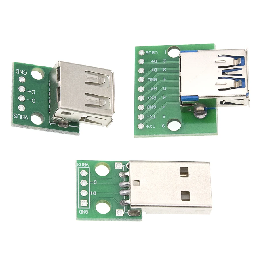 10 шт. USB разъем типа папа/MINI MICRO Для DIP адаптера 2 54 мм 5pin гнездовой B 0