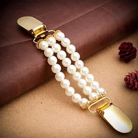 fashion women imitation pearl cardigan collar clip holder dress shawl clasp pin sweater scarf collar clip womans accesories new