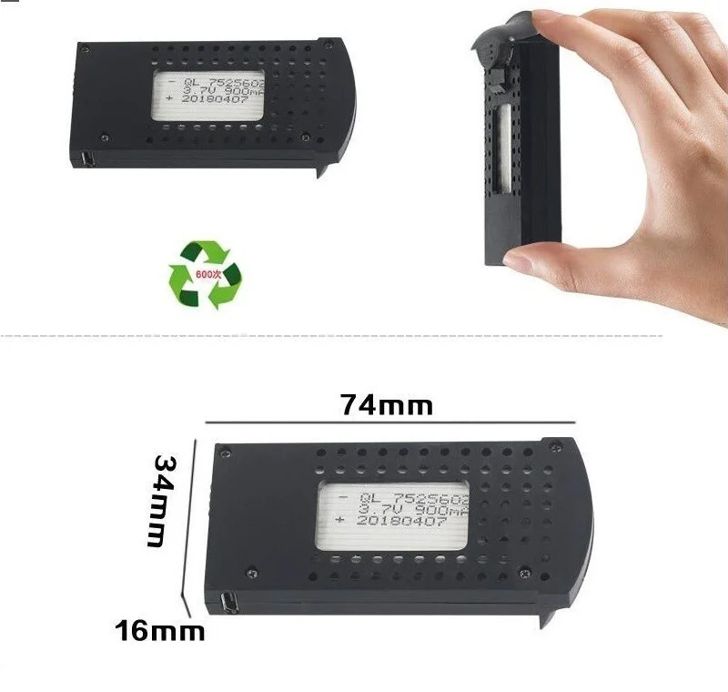 Обновленная батарея для DM107S SG700 S169 3 7 V 1200mAh Li-po RC Quadcopter запасные части v Дрон с