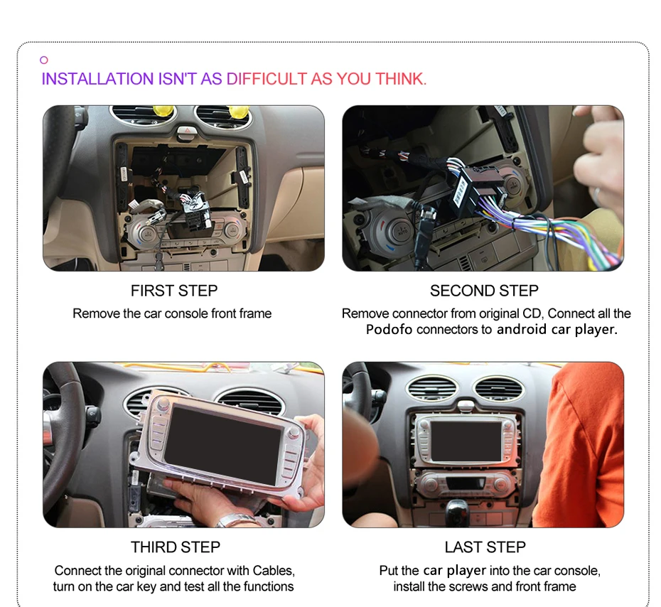 Camecho 2 din " Android 8,1 автомобильный Радио gps мультимедийный плеер gps Navi для Ford Focus EXI MT 2 3 Mk2/Mondeo/S-MAX/C-MAX/Galaxy