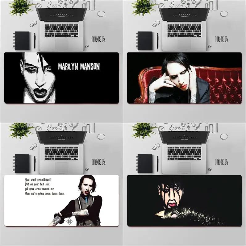 

YNDFCNB Top Quality Marilyn Manson Natural Rubber Gaming mousepad Desk Mat Free Shipping Large Mouse Pad Keyboards Mat