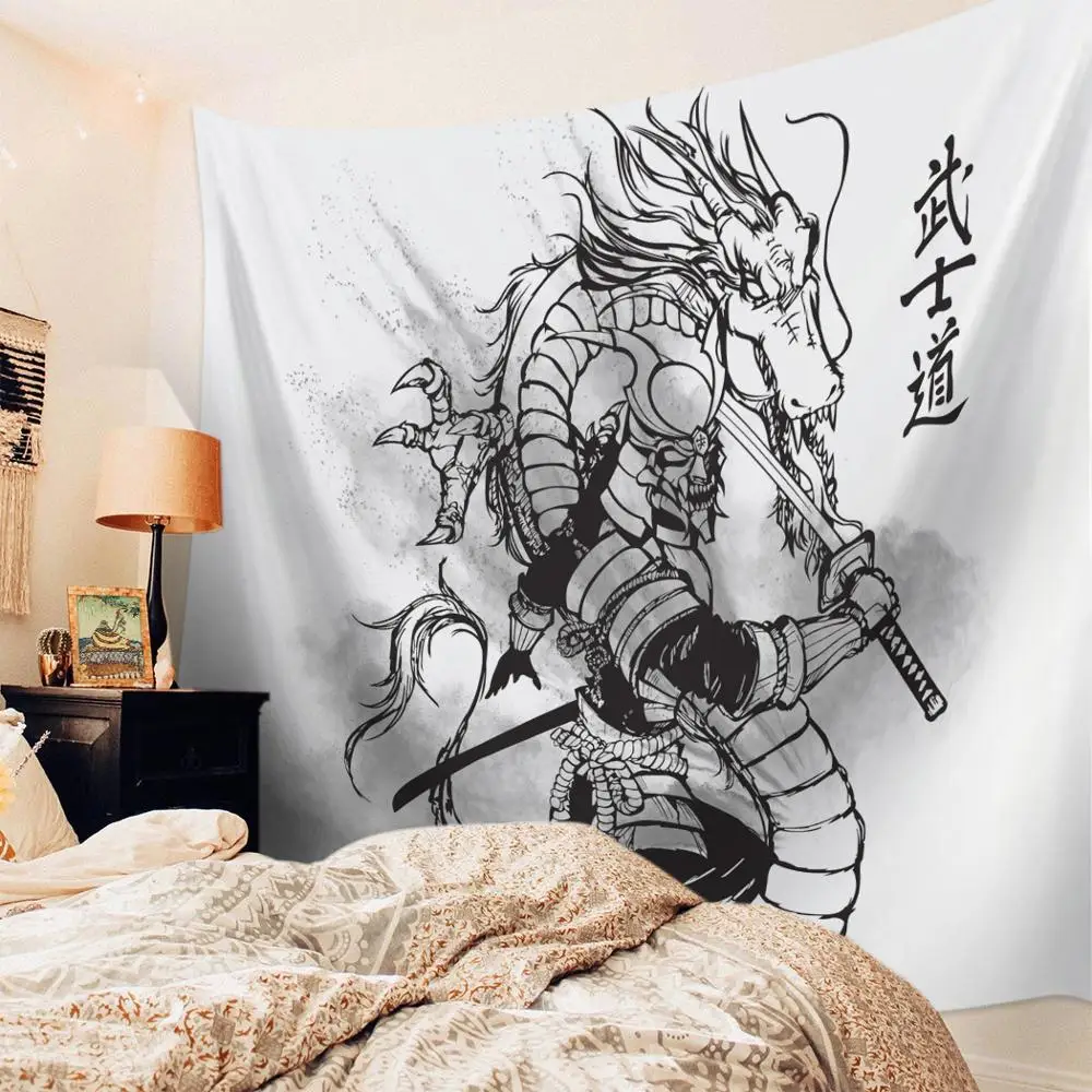 Goohome японский самурайский Настенный декор гобелены покрывало занавеска одеяло