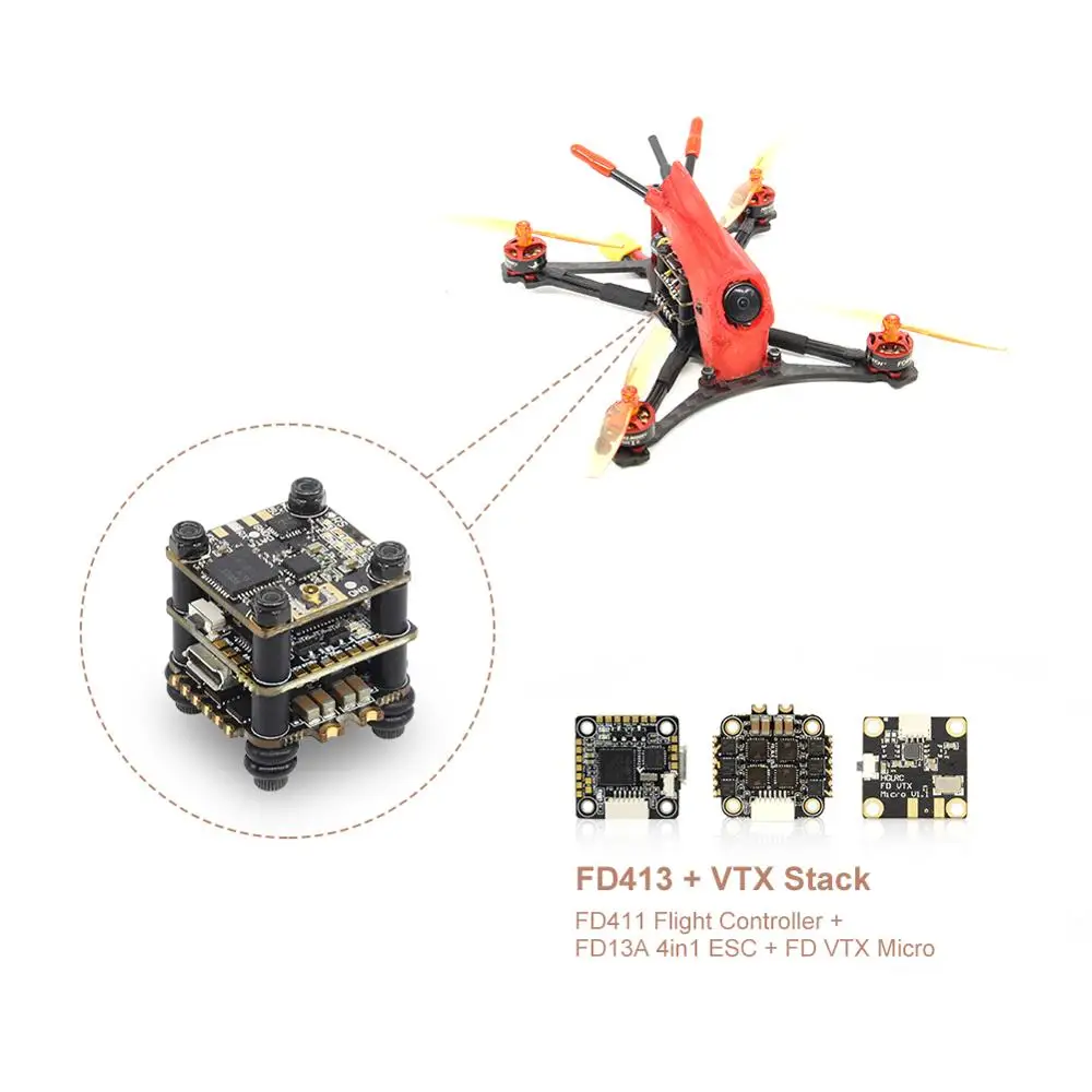 HGLRC зубочистка Parrot120 микро RC FPV гоночный Дрон с камерой PNP F411 2-4S управление полетом 13A 4в1 ESC 1103 кв мотор