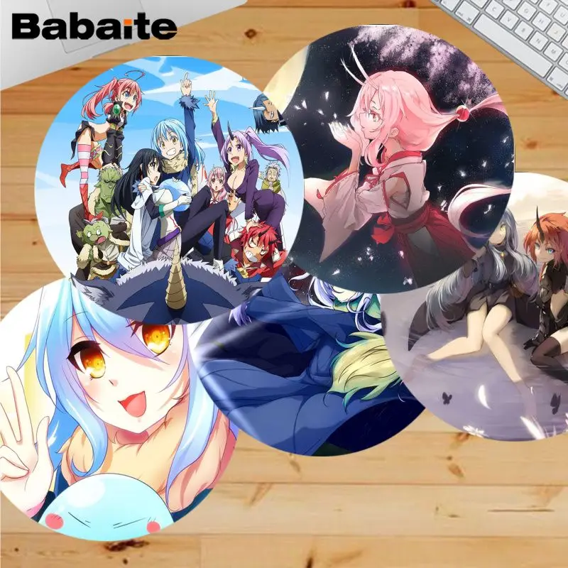

Babaite Boy Gift Pad Reincarnated as a Slime Laptop Computer round desk pads Mousepad gaming Mousepad Rug For PC Laptop Notebook
