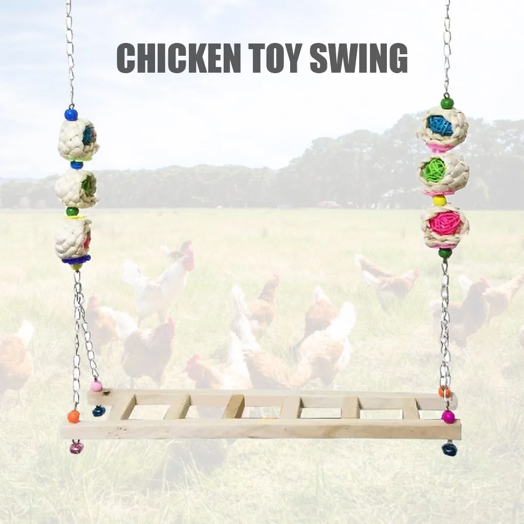 

Chicken Ladder Wood Stand Chicken Toy Swing Toys For Chicks Rooster Hens