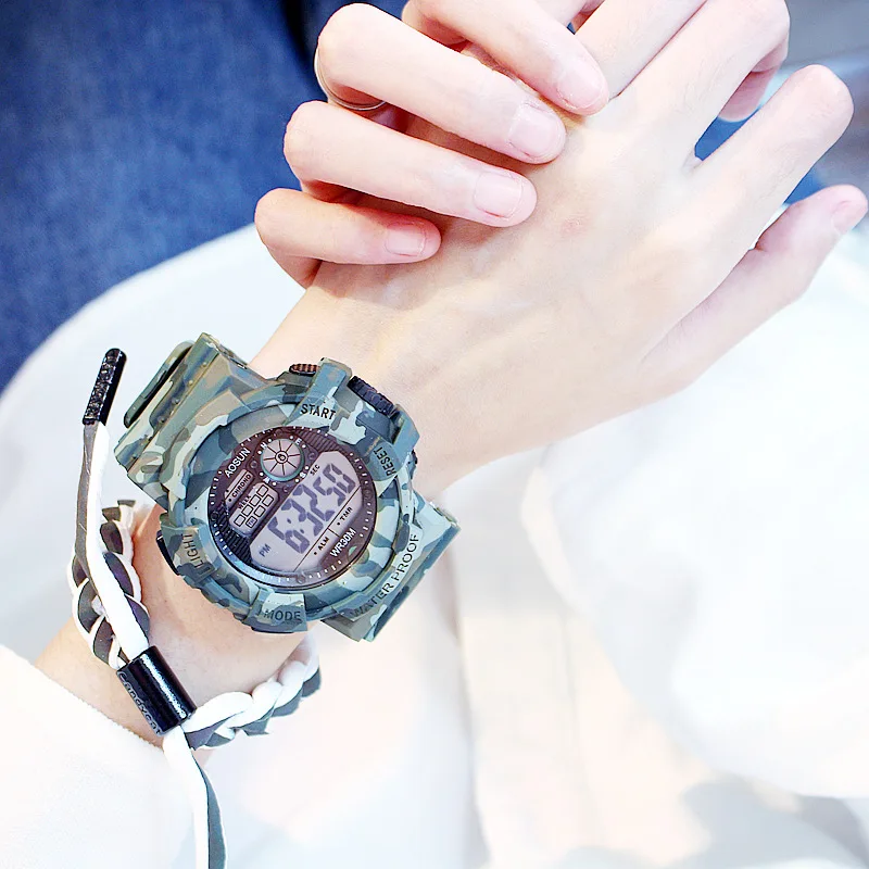 Спортивные женские часы Камуфляжный бренд для девочек модные детские
