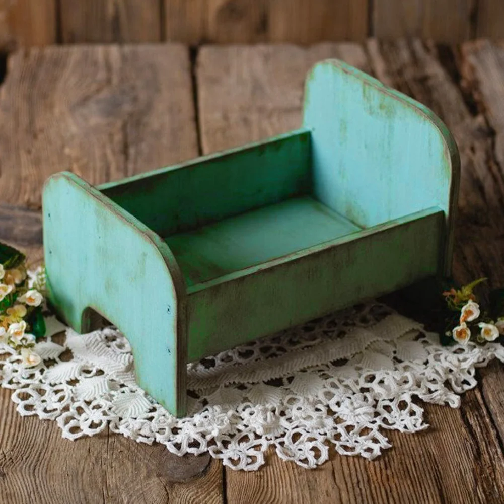 Portable Posing Multifunctional Newborn Gift Small Baby Photography Bed Decorative Detachable Photo Background Cute Wooden Props | Мать и