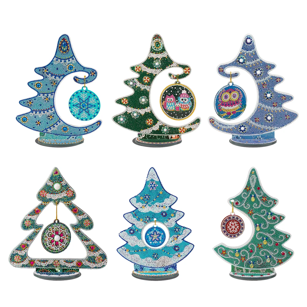 

5D DIY Diamond Painting Crystal Christmas Tree Crafts Kit Home Festivals Party Gifts Household Desktop Decoration Ornaments
