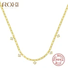 Ожерелье женское из серебра Чокер-цепочки пробы, с 925 кристаллами