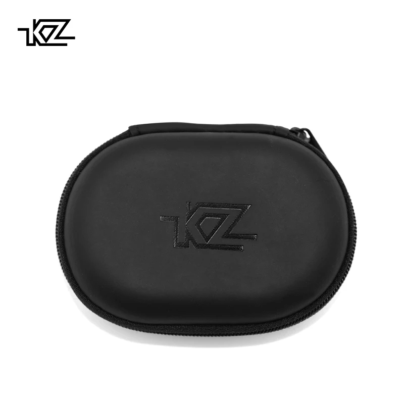 Kz овальный логотип сумка для хранения наушников ПУ коробка на молнии черный