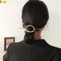 kshmir simple metal hairpin personality fashion hair accessories geometric arc disk hair accessories 2022