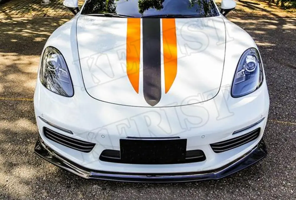 Передний спойлер для губ из углеродного волокна porsche 718 cayman boxster 2017 и выше |