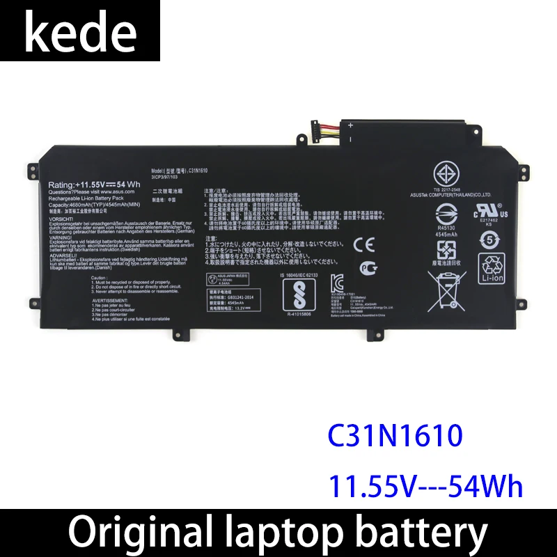 Аккумулятор Kede C31N1610 для Asus ZenBook UX330 UX330U U3000C 11 55 в 54Wh оригинал | Компьютеры и офис