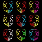 Хэллоуин, ужасная светодиодная маска, косплей-вечеринка, анонимная маска, Эль-проволока светильник светящийся костюм, аксессуары для украшения