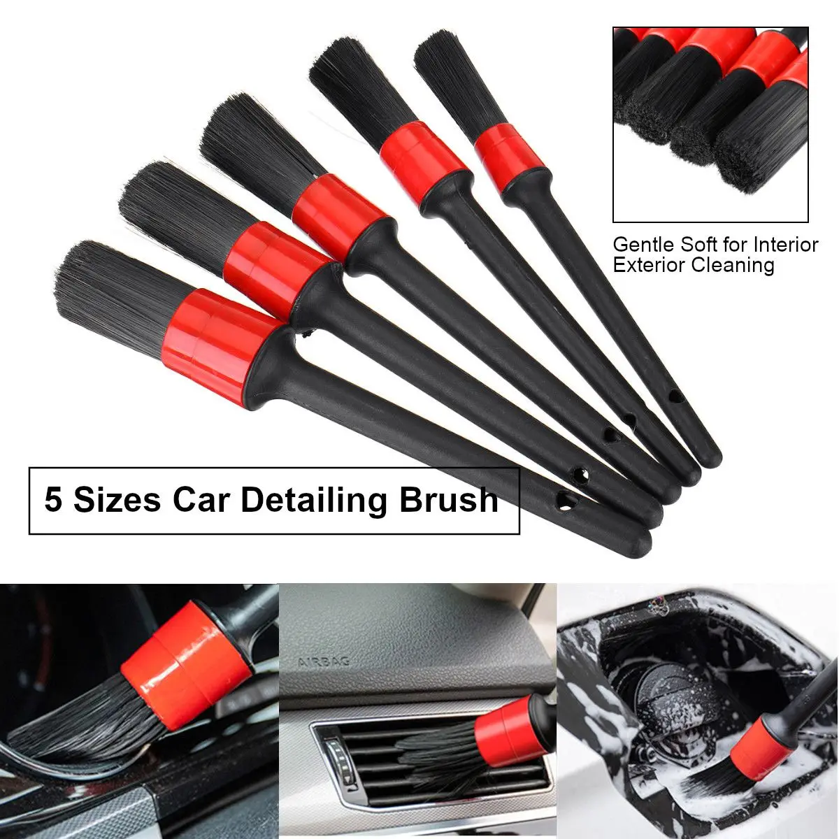 

10/7 pcsCar Cleaning Detailing Brush Set Dirt Dust Clean Brush for Clean Car Motorcycle Interior Exterior Leather Air Vents