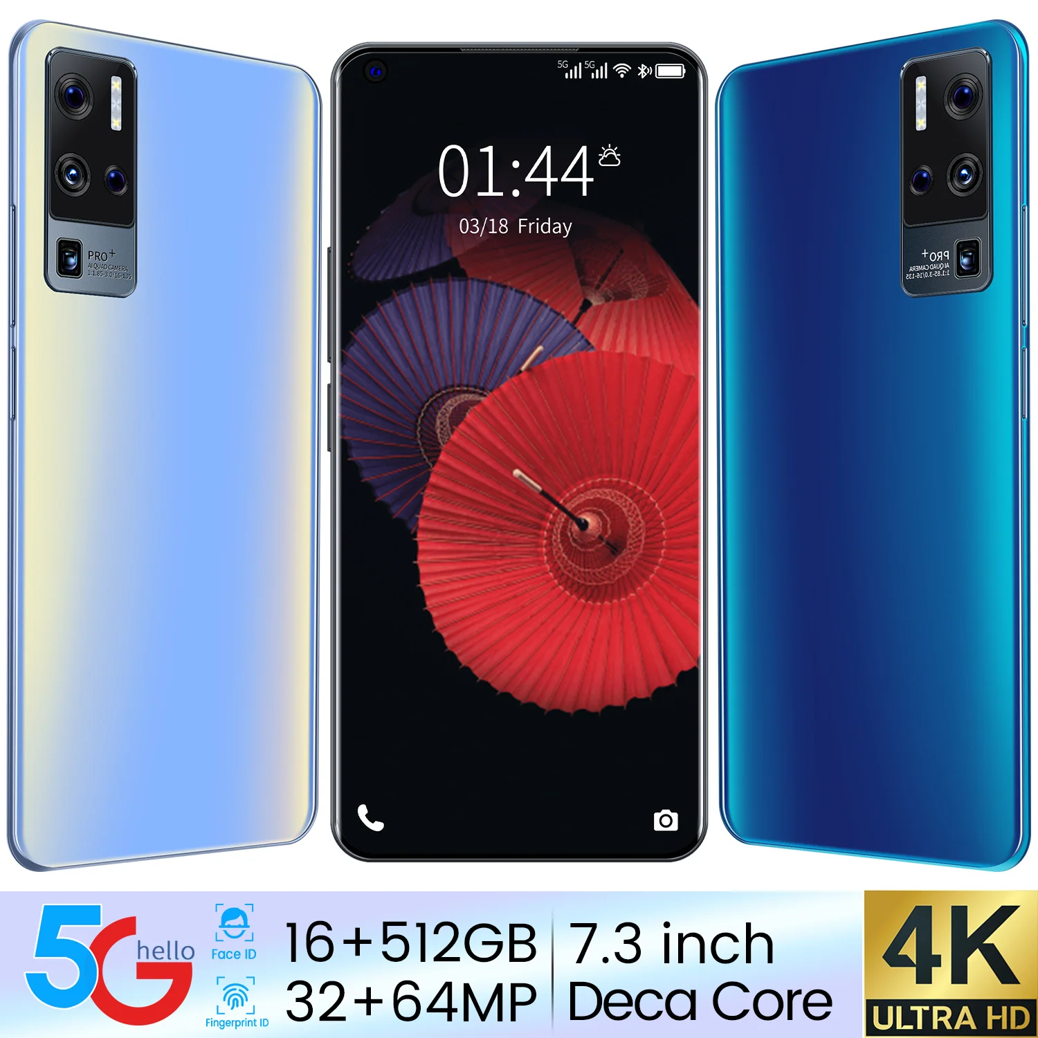 2021 Новый 7 3 дюймов OnePro 9 + смартфонов на базе Android 11 0 6800 мА/ч Две сим карты памяти 16
