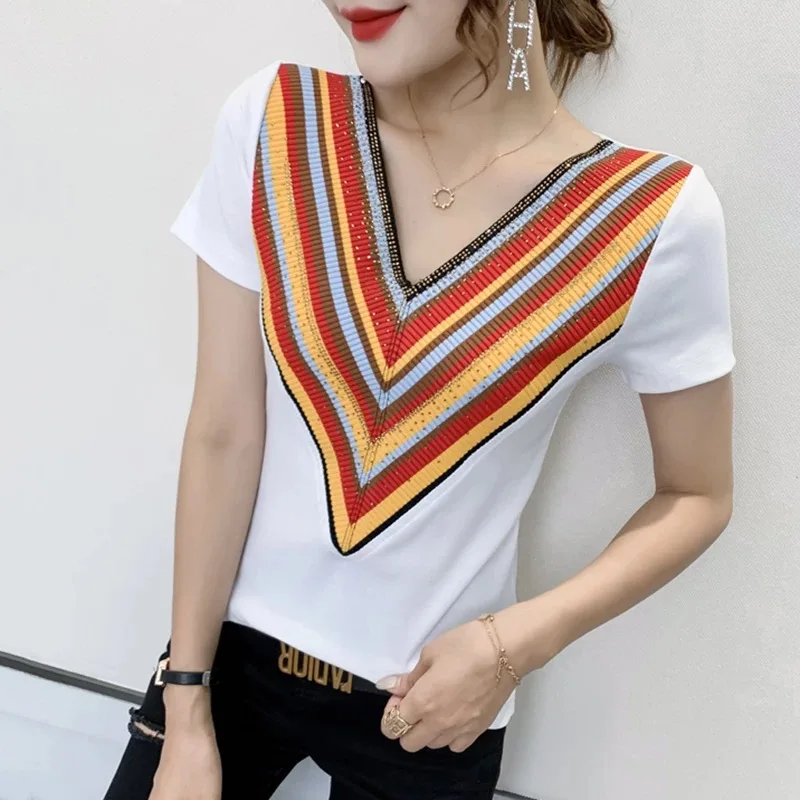 

Women Cotton gold Fashion Cotton Ladies Tee Shirt Short Sleeve Tops Tee Shirt