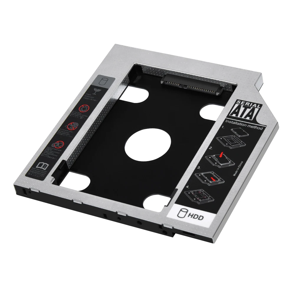 Алюминиевый пластиковый переходник DeepFox для установки второго жесткого диска SSD