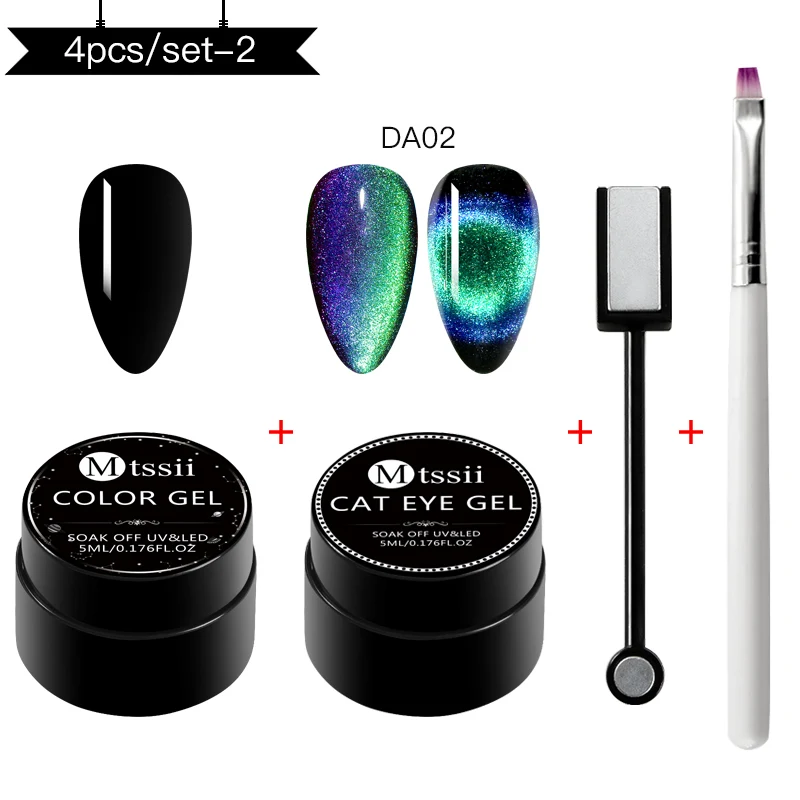 ZH07989 Mtssii 5 мл 9D Galaxy Cat Eyes светодиодный Гель-лак для ногтей Хамелеон для использования с магнитом УФ-лак для ногтей Блестящий гель нужен черный базовый слой - Цвет: ZH07989