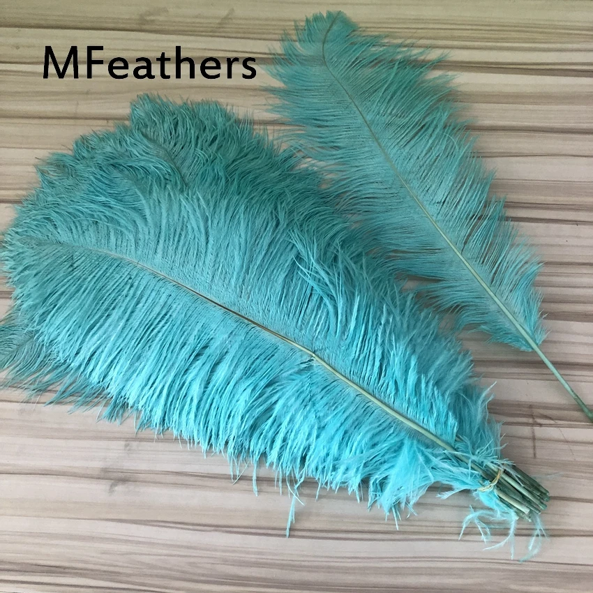 Мятно-зеленые Окрашенные Перья страуса для рукоделия 55-60 см 50 шт. | Дом и сад